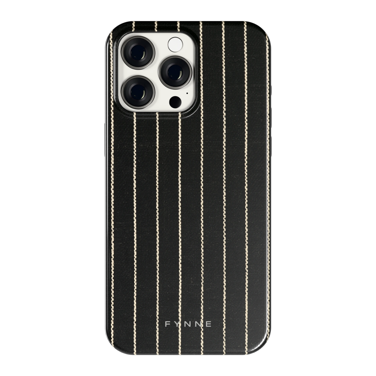 Krijtstreep hoesje voor iPhone 15 Pro Max, achterkant