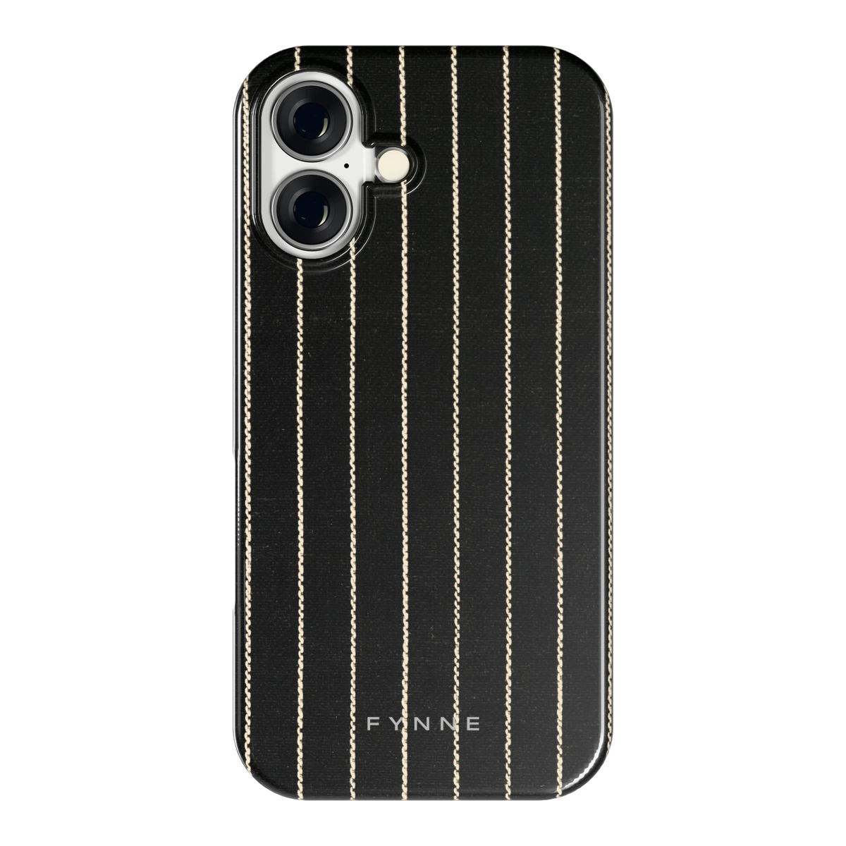 Krijtstreep hoesje voor iPhone 16, achterkant