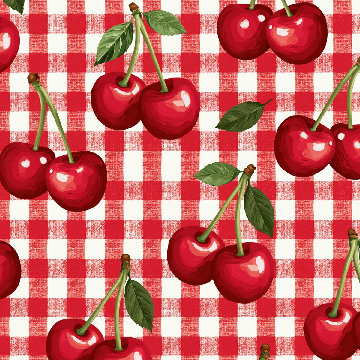 Kersen Gingham, het ontwerp