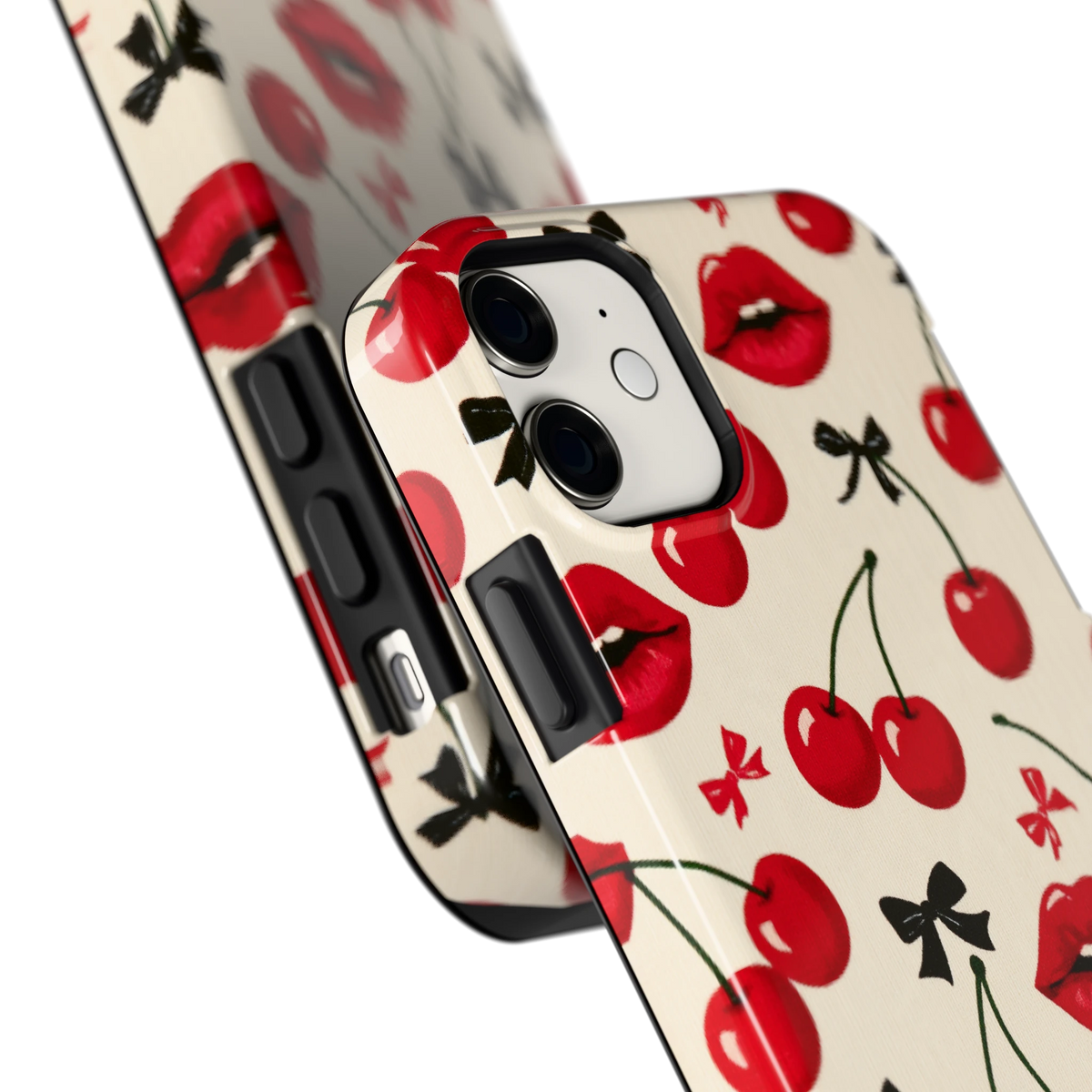 Kersenkus hoesje voor iPhone 11, close-up