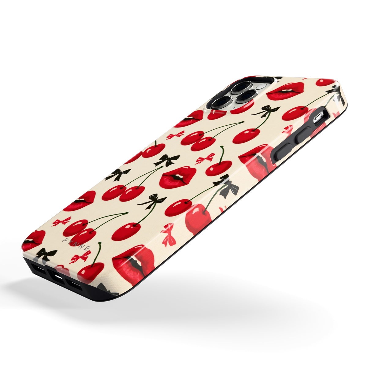 Kersenkus hoesje voor iPhone 11 Pro Max, schuin