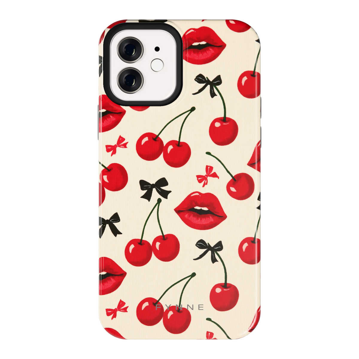 Kersenkus hoesje voor iPhone 12, achterkant