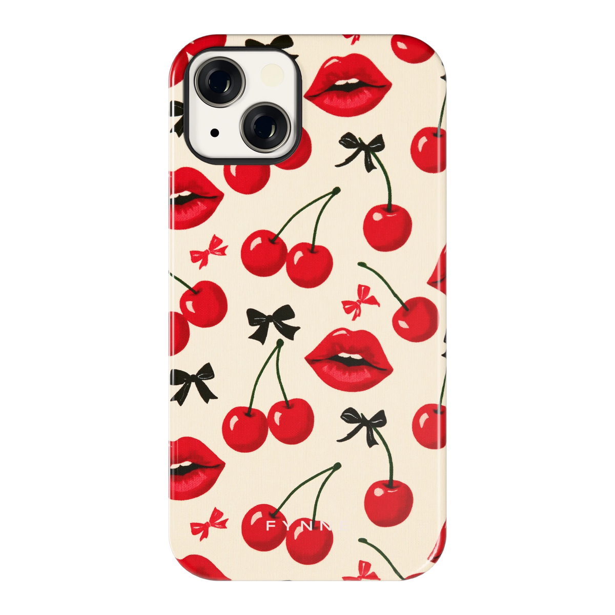 Kersenkus hoesje voor iPhone 13, achterkant