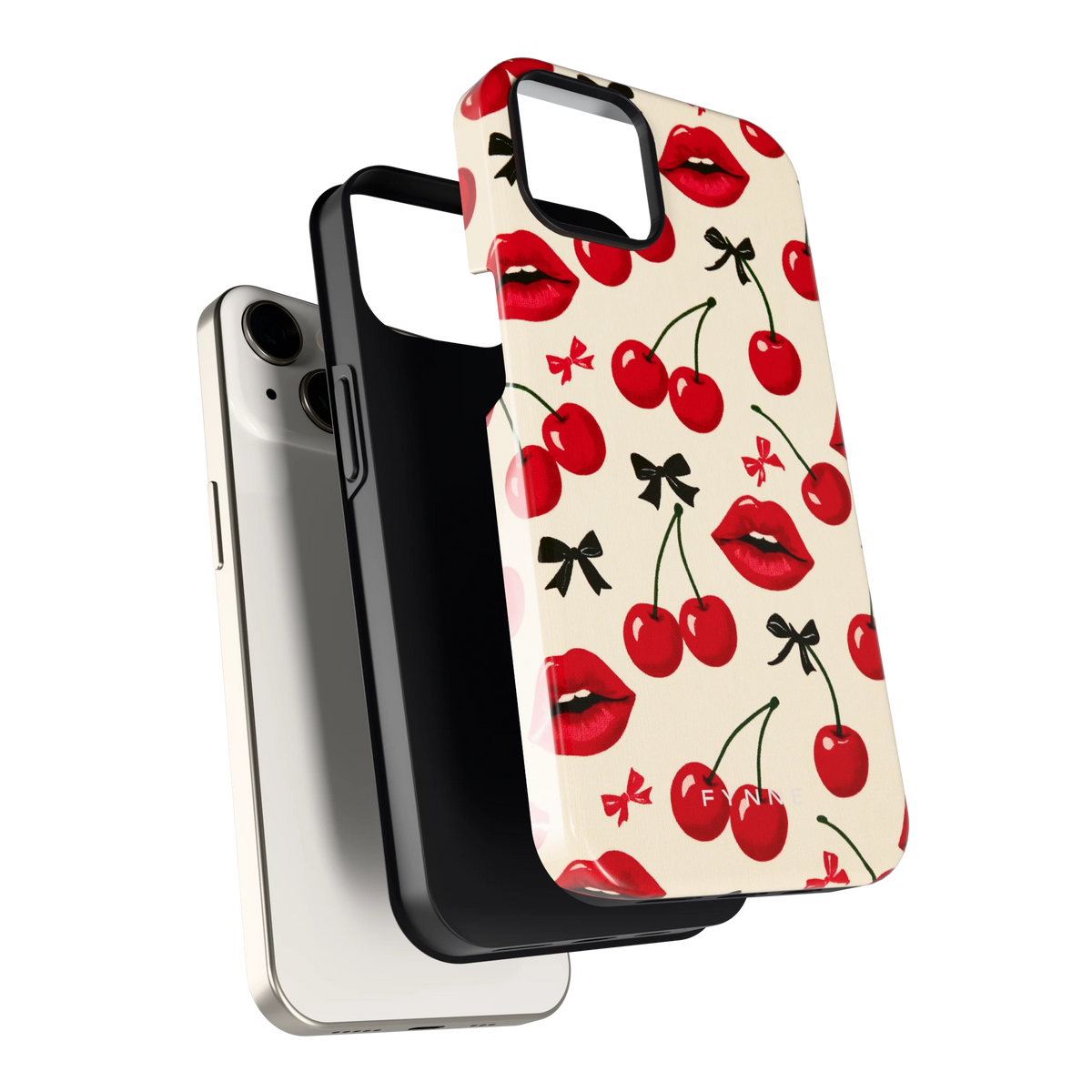Kersenkus hoesje voor iPhone 13, los van de telefoon