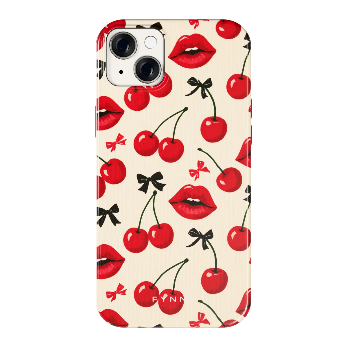 Kersenkus hoesje voor iPhone 14 Plus, achterkant