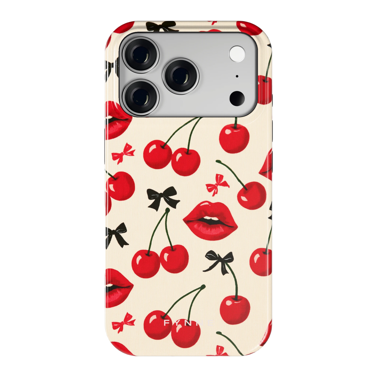 Kersenkus hoesje voor iPhone 18 Pro, achterkant