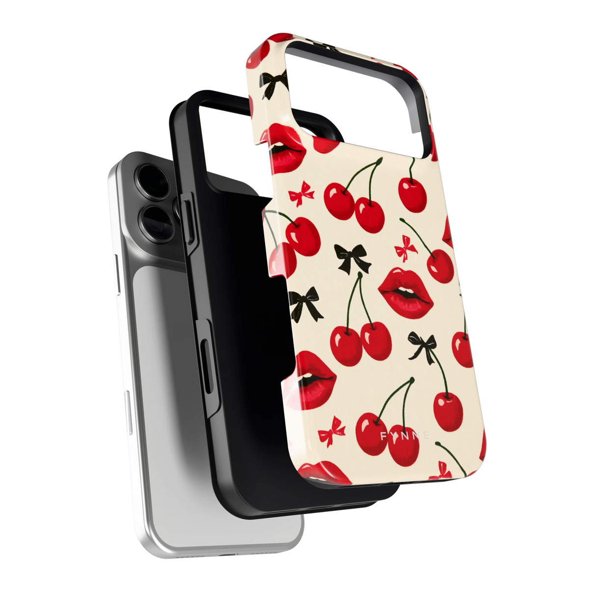 Kersenkus hoesje voor iPhone 18 Pro Max, los van de telefoon