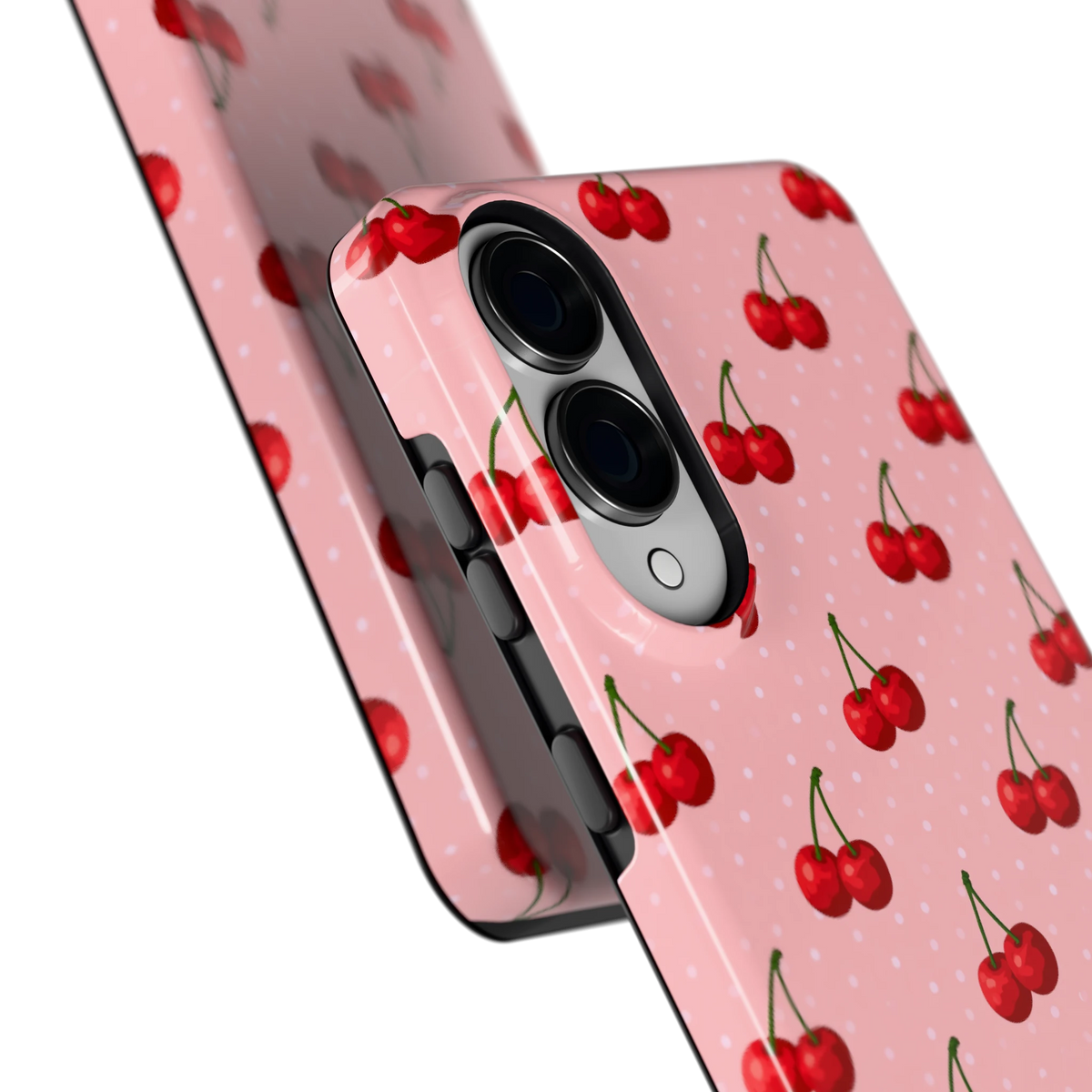 Kersen op Roze hoesje voor Galaxy S25 Edge, close-up