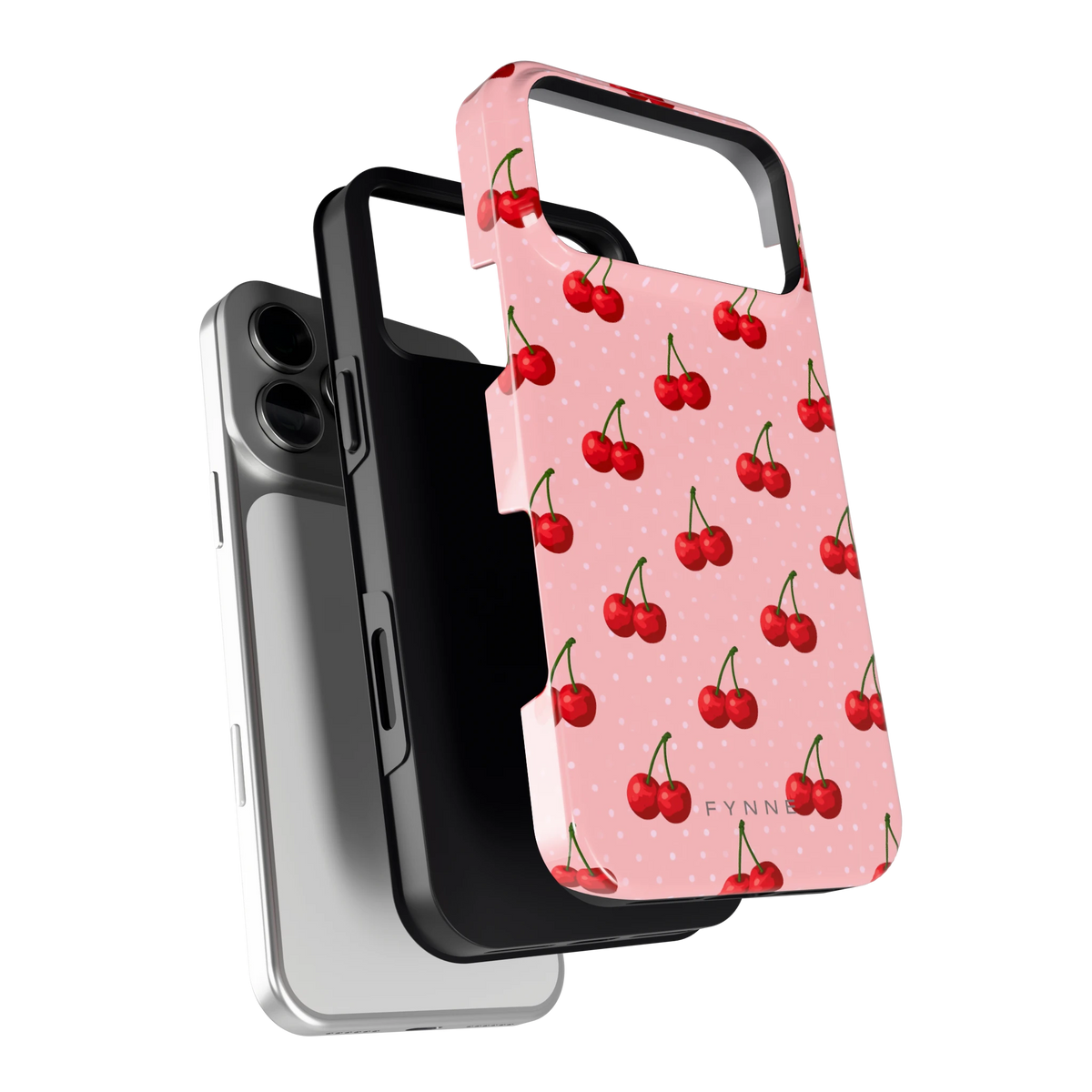 Kersen op Roze hoesje voor iPhone 18 Pro Max, los van de telefoon