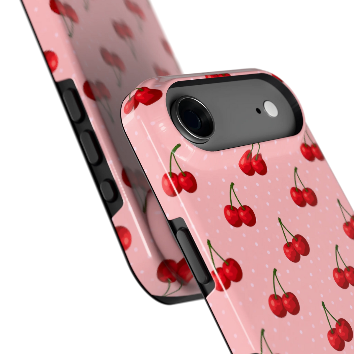Kersen op Roze hoesje voor iPhone Air, close-up