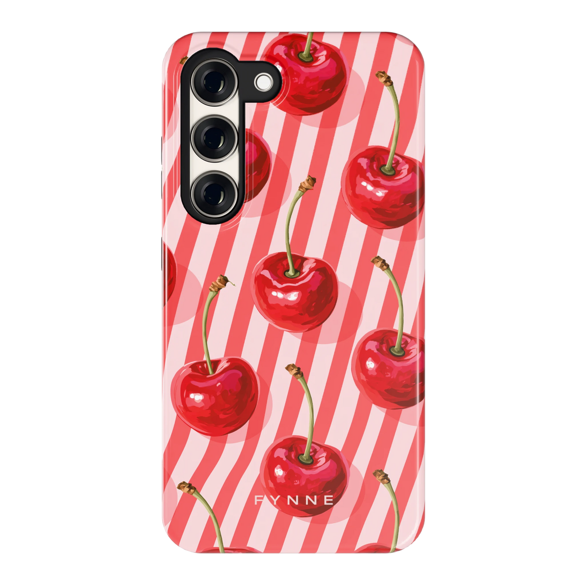 Kersenstreep hoesje voor Galaxy S23, achterkant