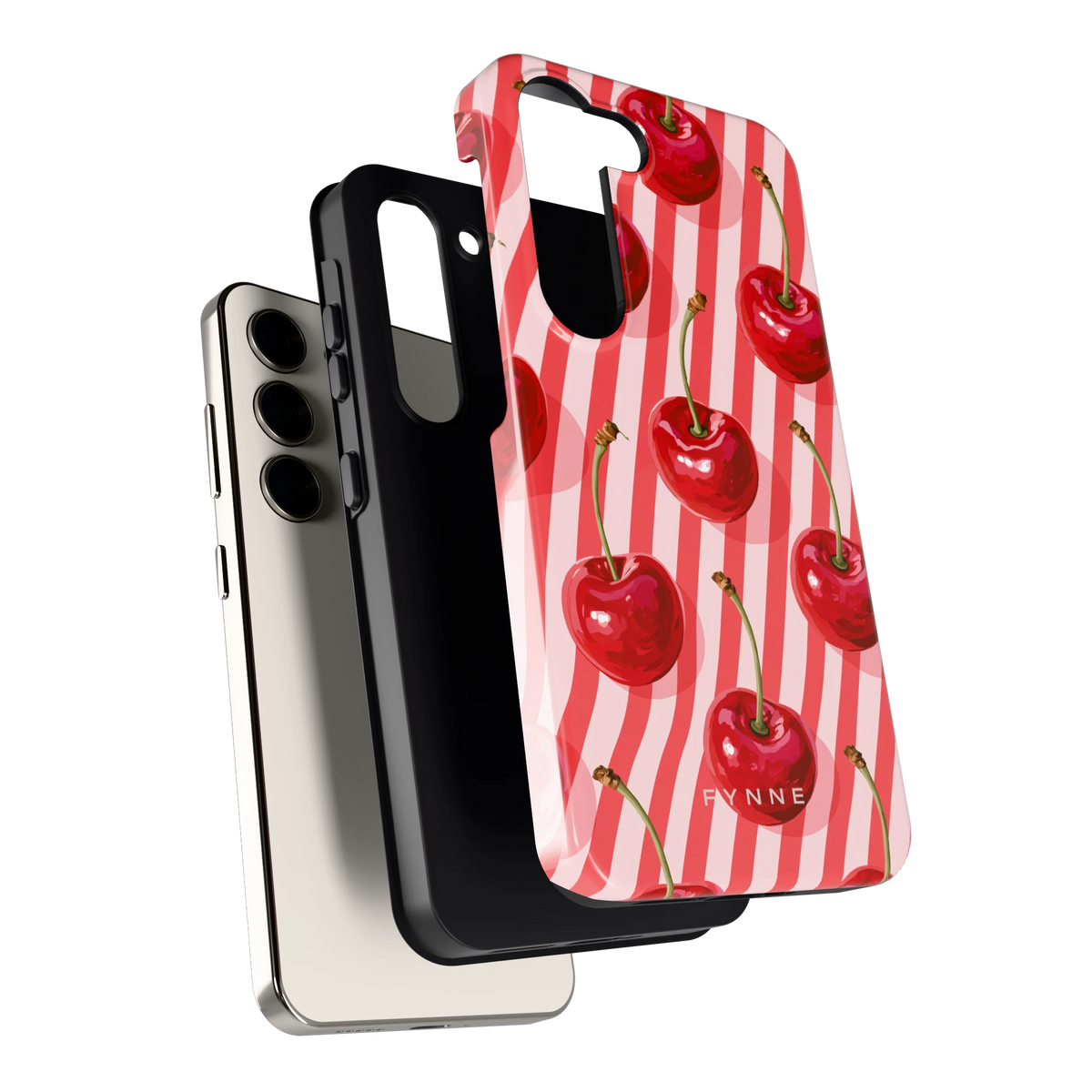 Kersenstreep hoesje voor Galaxy S23, los van de telefoon