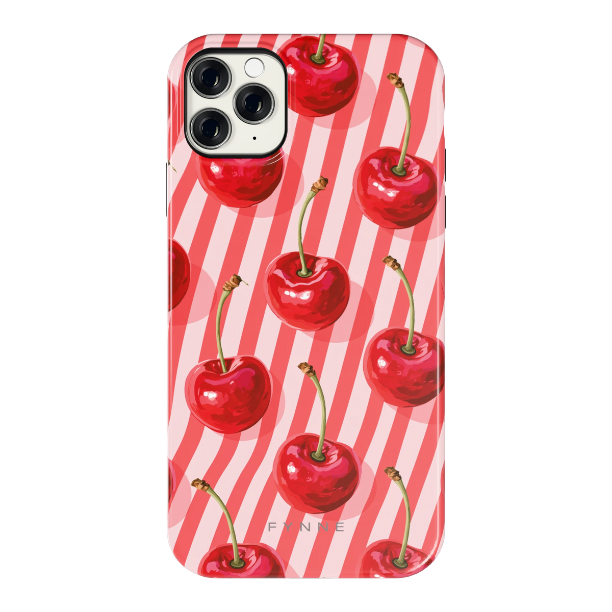 Kersenstreep hoesje voor iPhone 11 Pro Max, achterkant