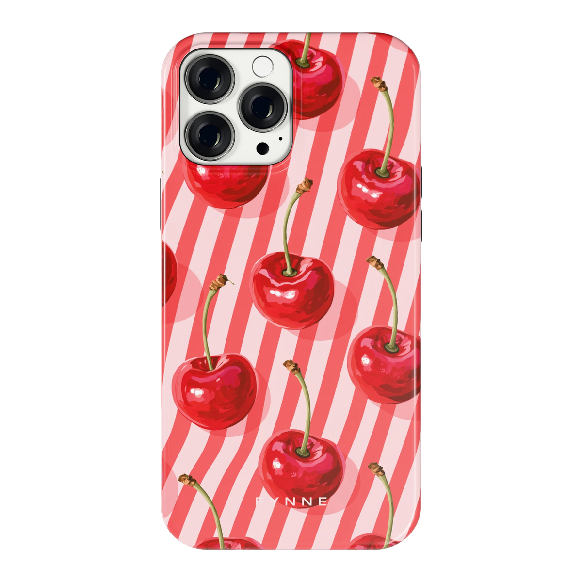 Kersenstreep hoesje voor iPhone 13 Pro Max, achterkant