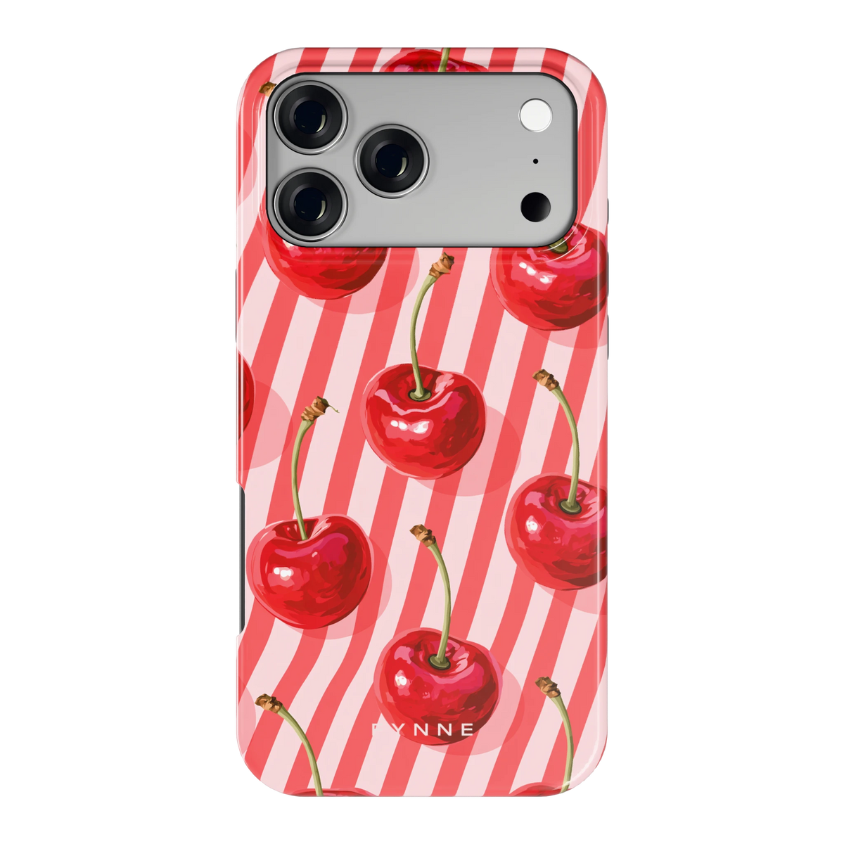Kersenstreep hoesje voor iPhone 17 Pro Max, achterkant