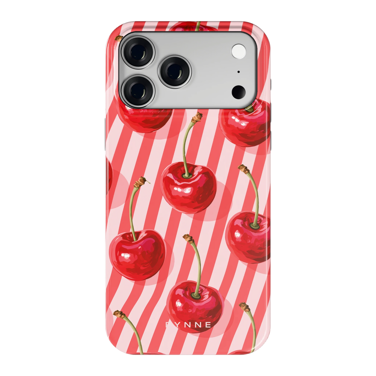 Kersenstreep hoesje voor iPhone 18 Pro Max, achterkant