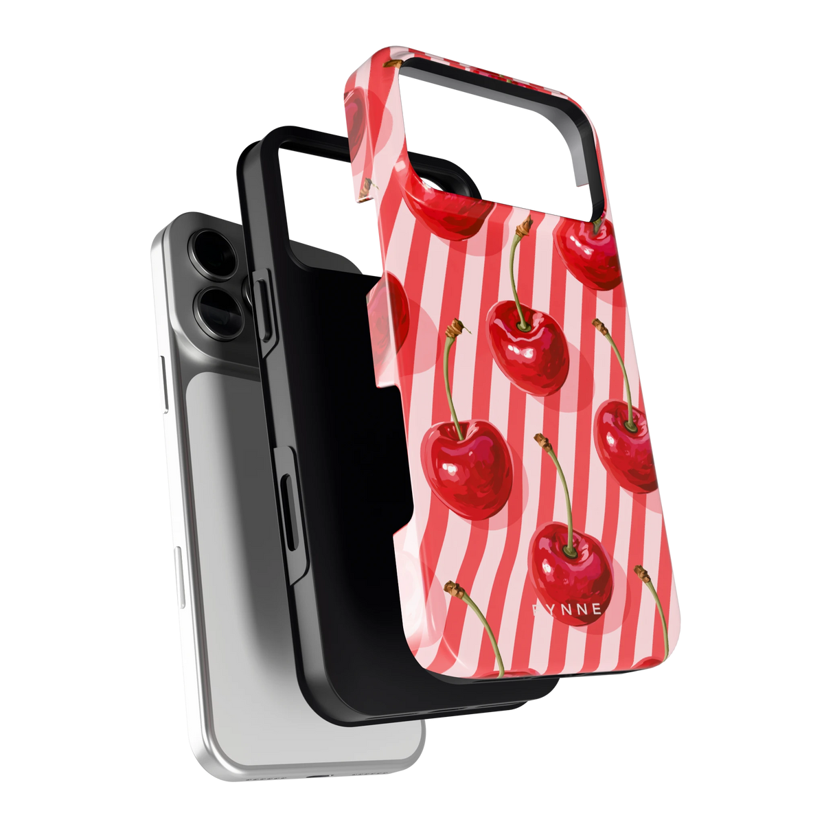 Kersenstreep hoesje voor iPhone 18 Pro Max, los van de telefoon