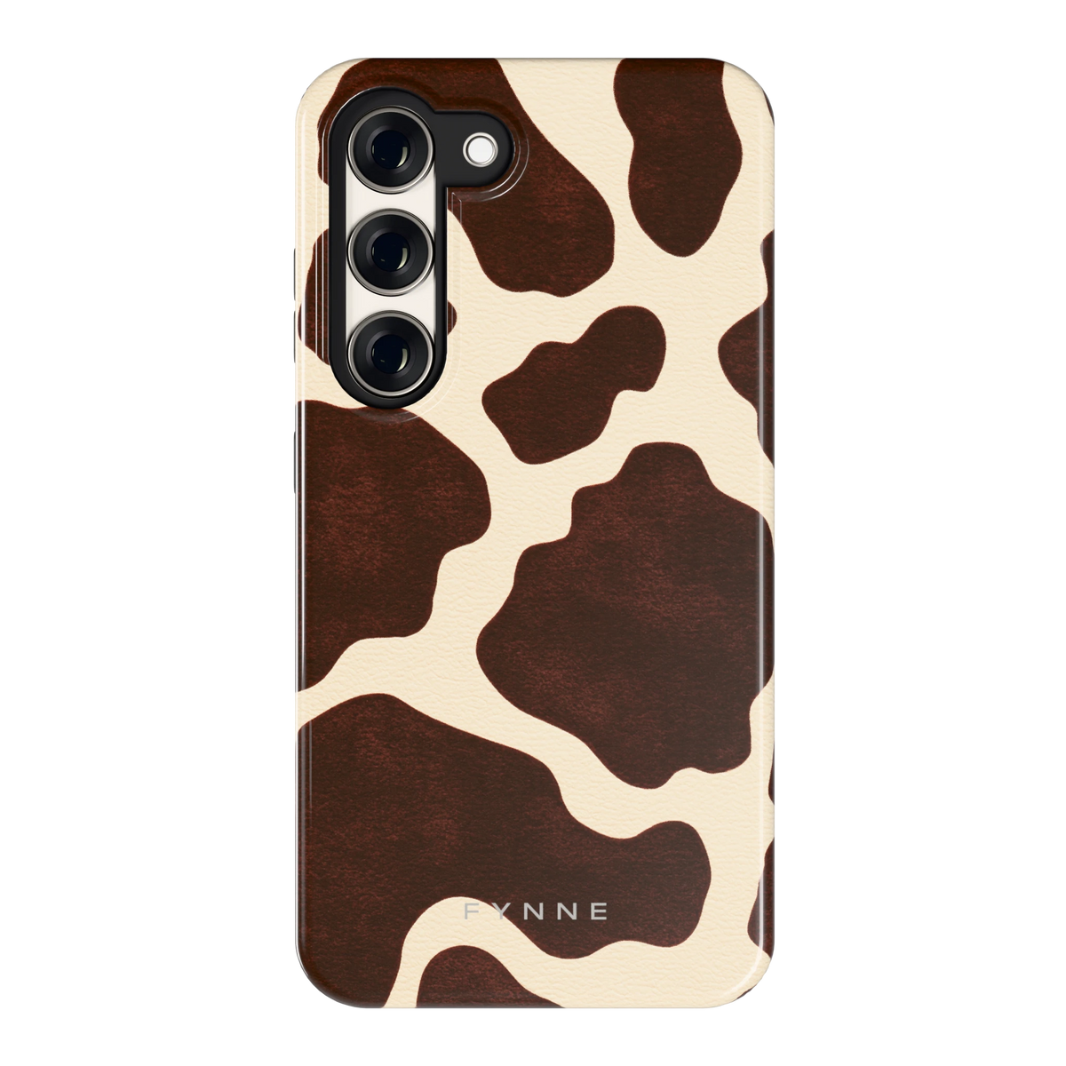 Chocolade Koeienprint hoesje voor Galaxy S23, achterkant
