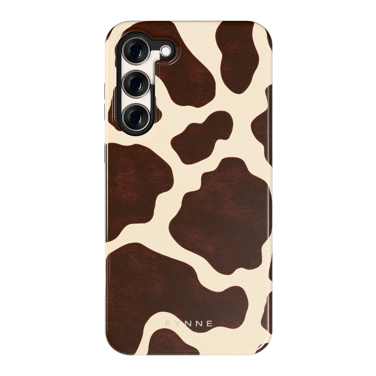 Chocolade Koeienprint hoesje voor Galaxy S23+, achterkant