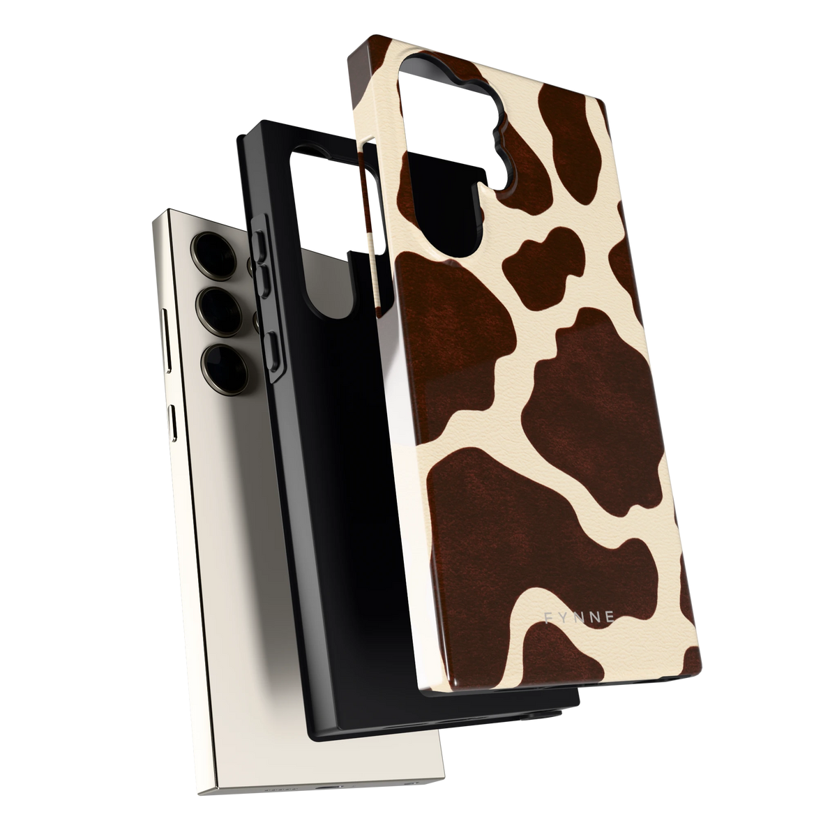 Chocolade Koeienprint hoesje voor Galaxy S23 Ultra, los van de telefoon
