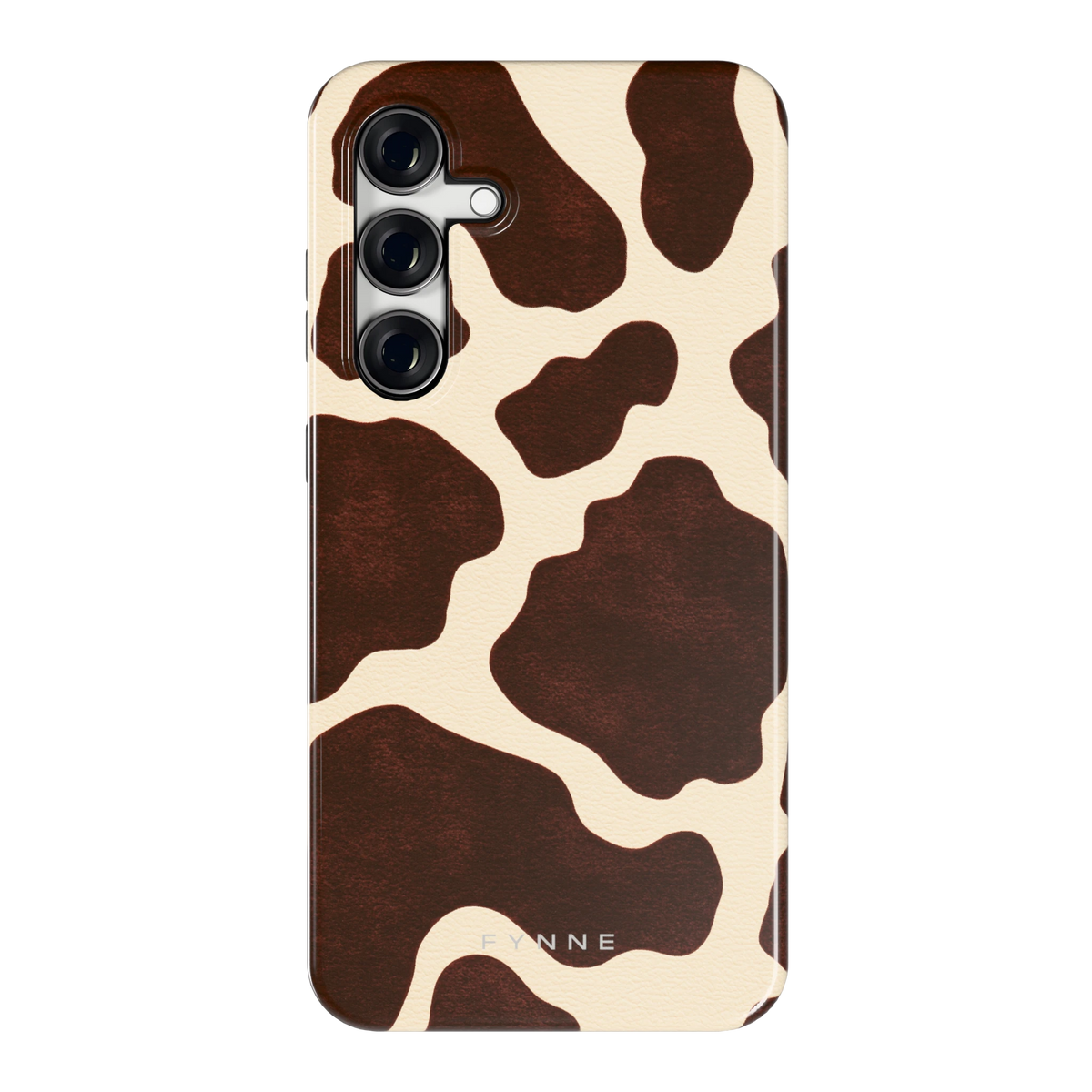 Chocolade Koeienprint hoesje voor Galaxy S24 FE, achterkant