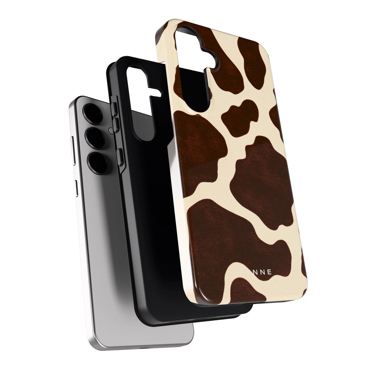 Chocolade Koeienprint hoesje voor Galaxy S24+, los van de telefoon