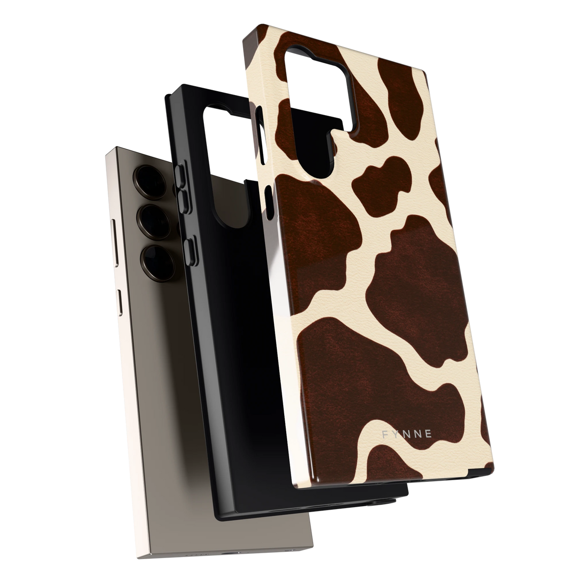 Chocolade Koeienprint hoesje voor Galaxy S24 Ultra, los van de telefoon