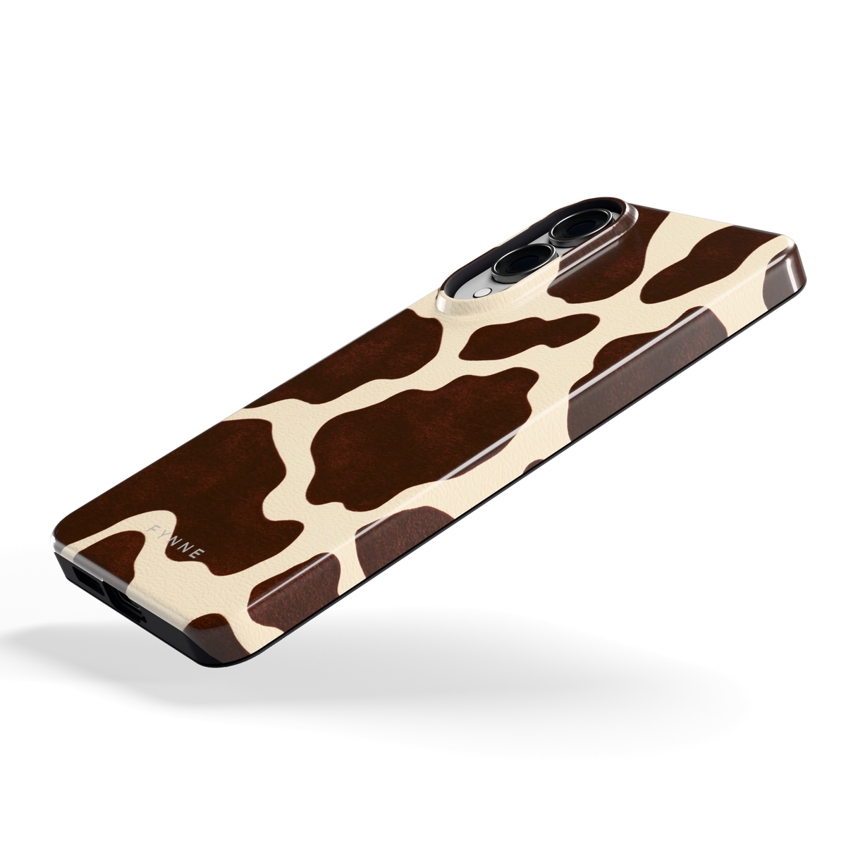 Chocolade Koeienprint hoesje voor Galaxy S25 Edge, schuin