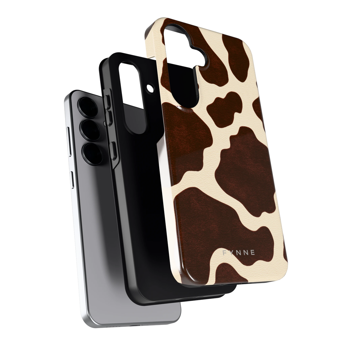 Chocolade Koeienprint hoesje voor Galaxy S25, los van de telefoon