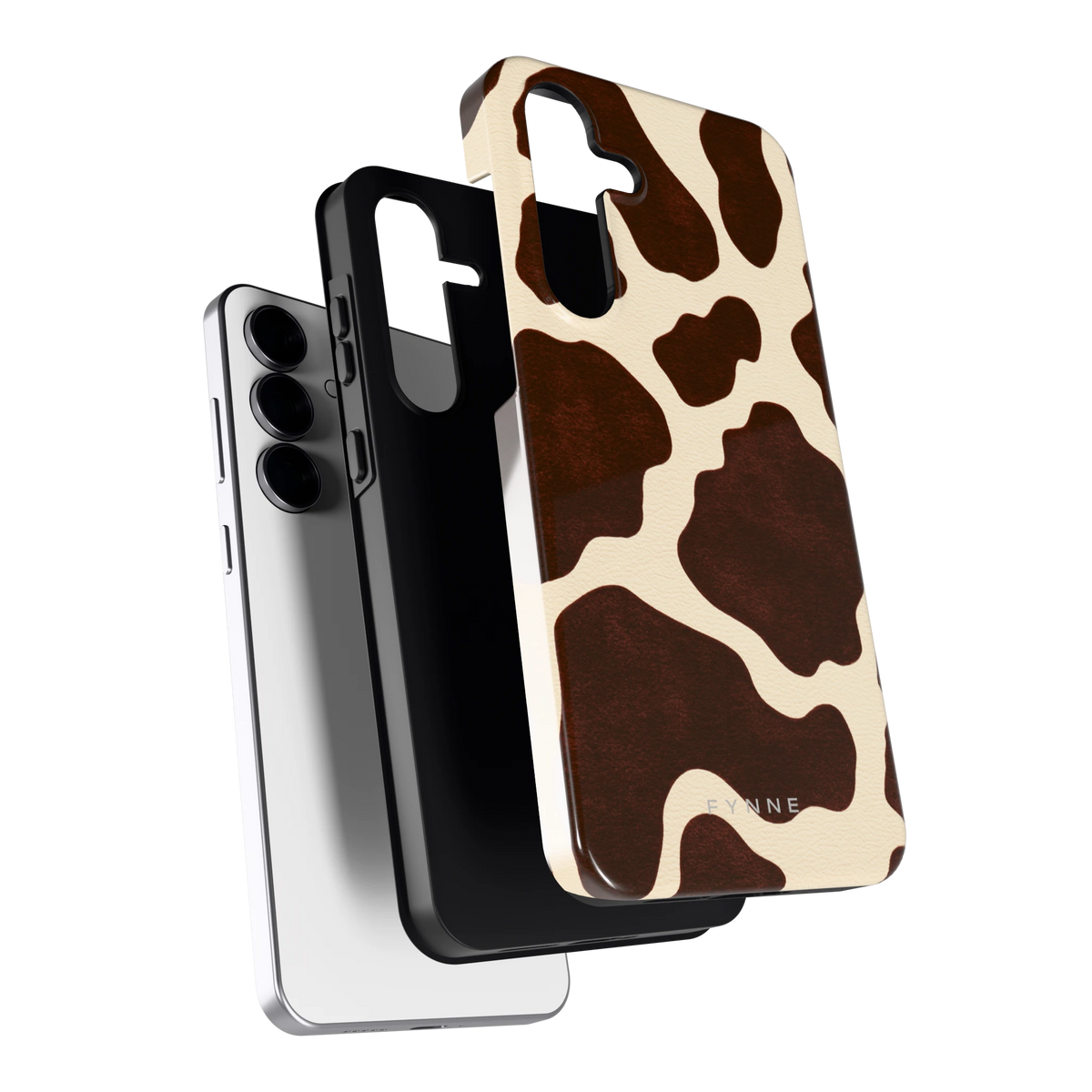 Chocolade Koeienprint hoesje voor Galaxy S25 FE, los van de telefoon
