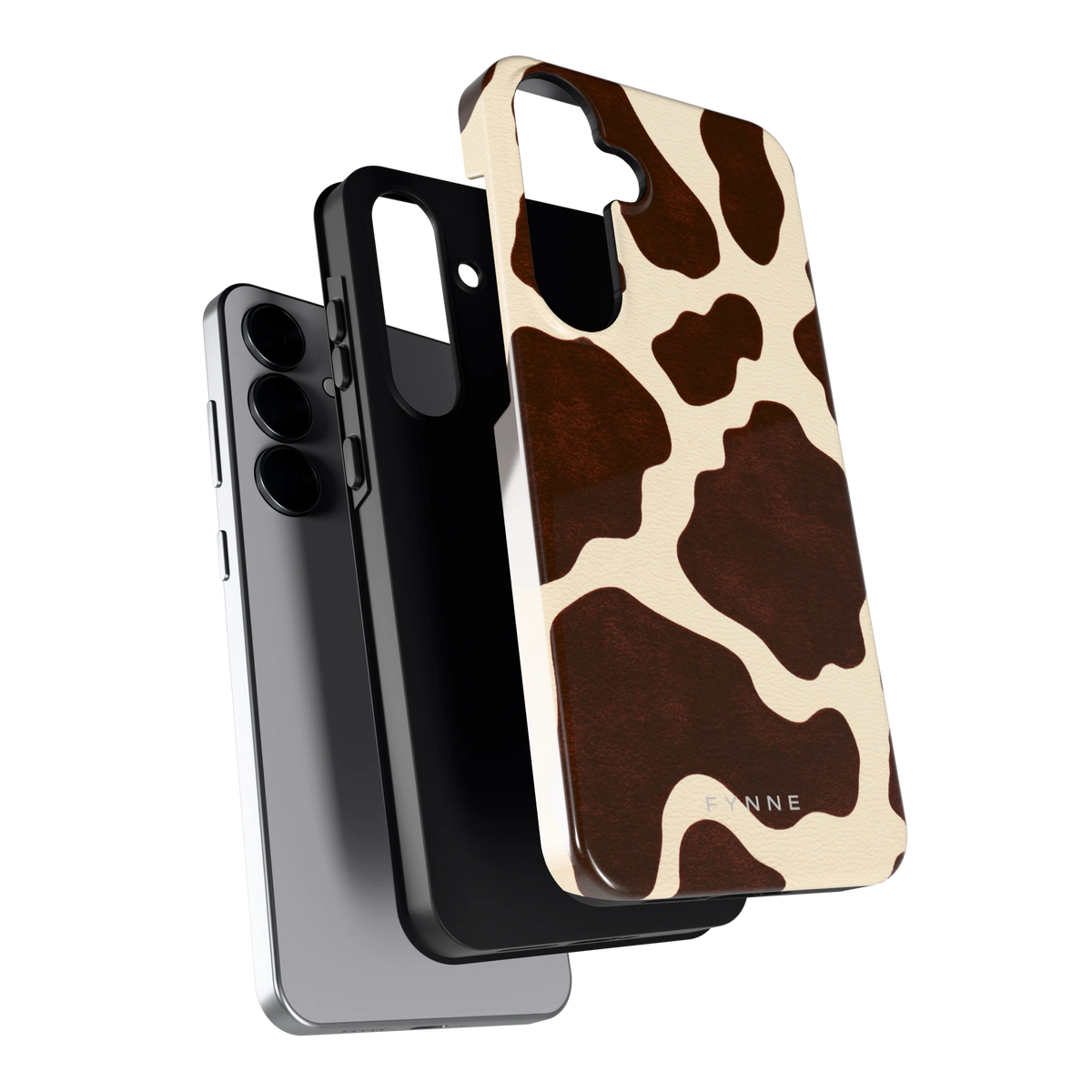 Chocolade Koeienprint hoesje voor Galaxy S25+, los van de telefoon