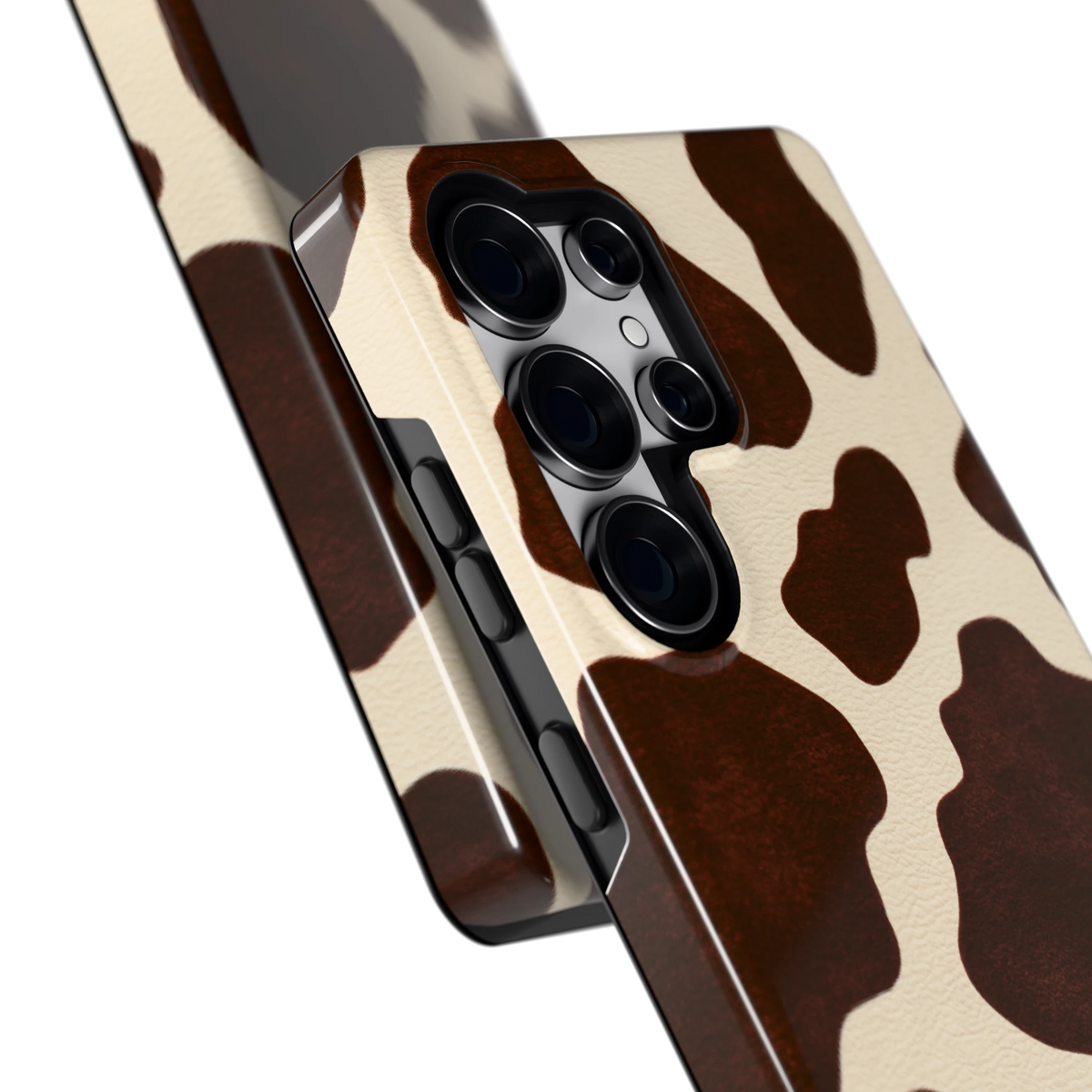 Chocolade Koeienprint hoesje voor Galaxy S25 Ultra, close-up