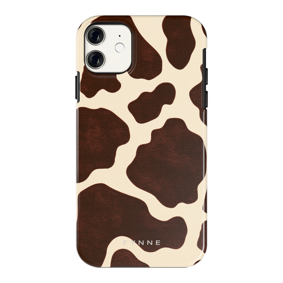 Chocolade Koeienprint hoesje voor iPhone 11, achterkant