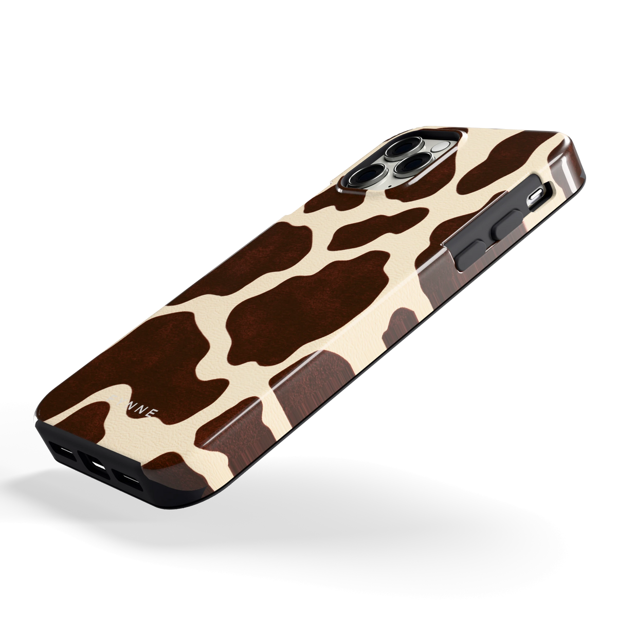 Chocolade Koeienprint hoesje voor iPhone 11 Pro, schuin