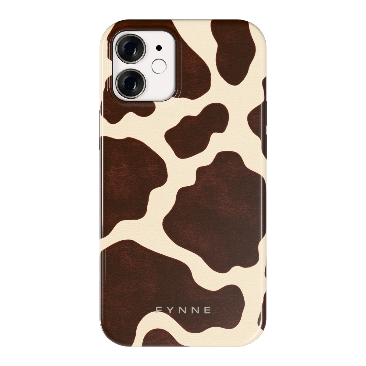 Chocolade Koeienprint hoesje voor iPhone 12 mini, achterkant