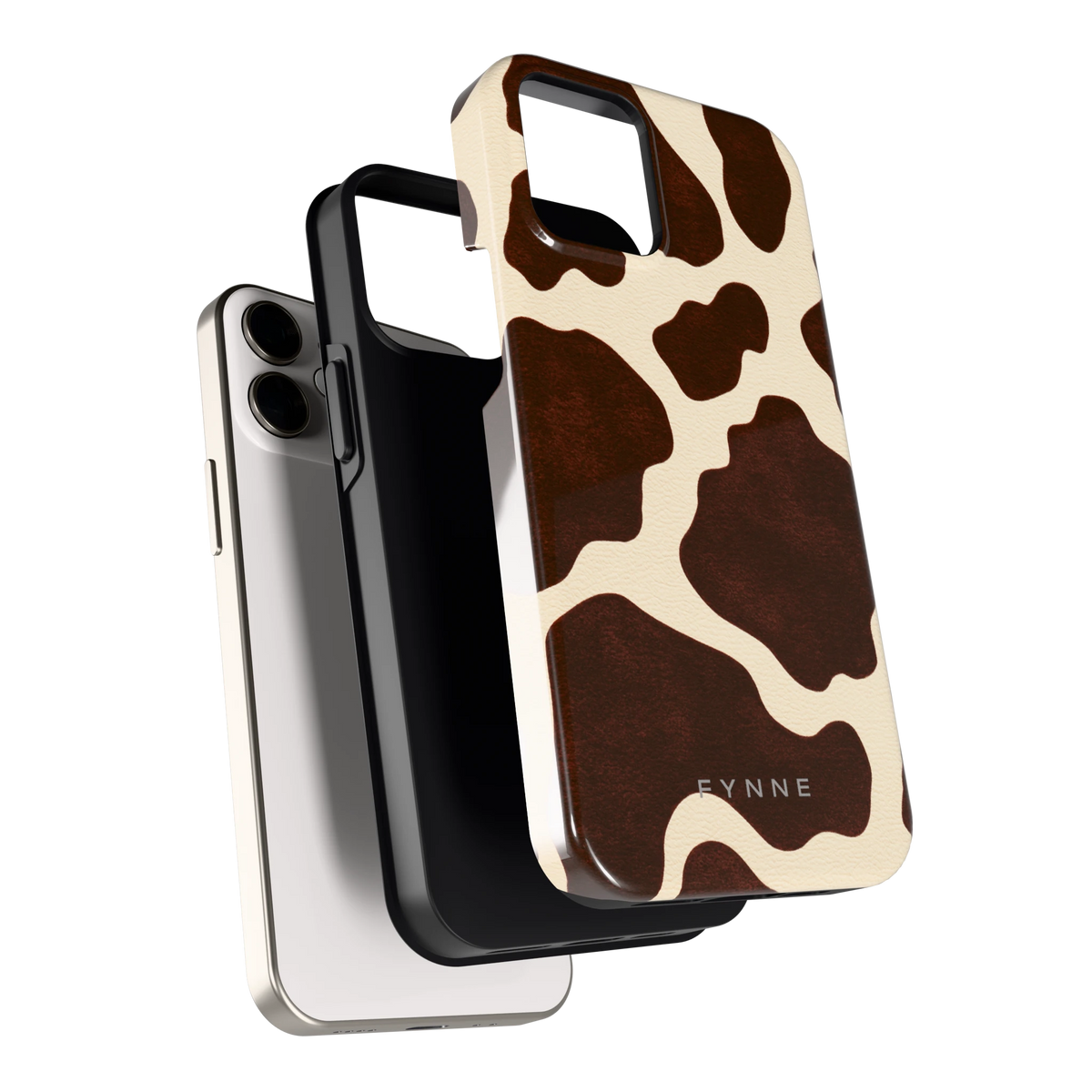 Chocolade Koeienprint hoesje voor iPhone 12 mini, los van de telefoon