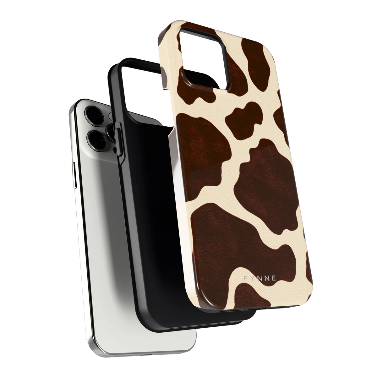 Chocolade Koeienprint hoesje voor iPhone 12 Pro Max, los van de telefoon
