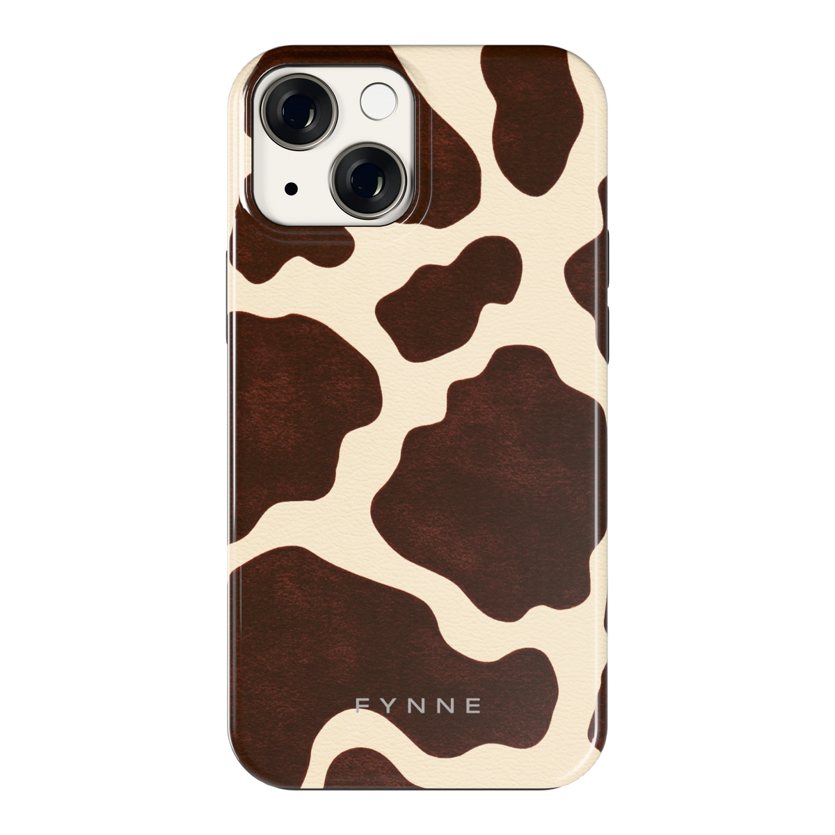 Chocolade Koeienprint hoesje voor iPhone 13 mini, achterkant