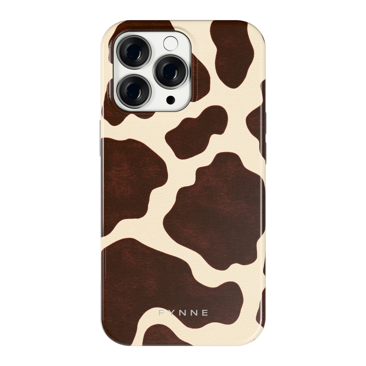 Chocolade Koeienprint hoesje voor iPhone 13 Pro, achterkant