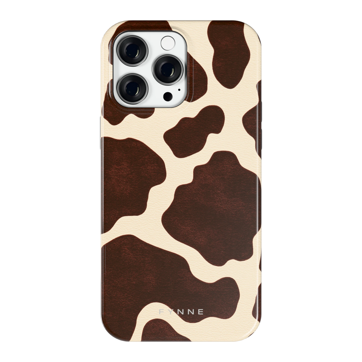 Chocolade Koeienprint hoesje voor iPhone 14 Pro Max, achterkant
