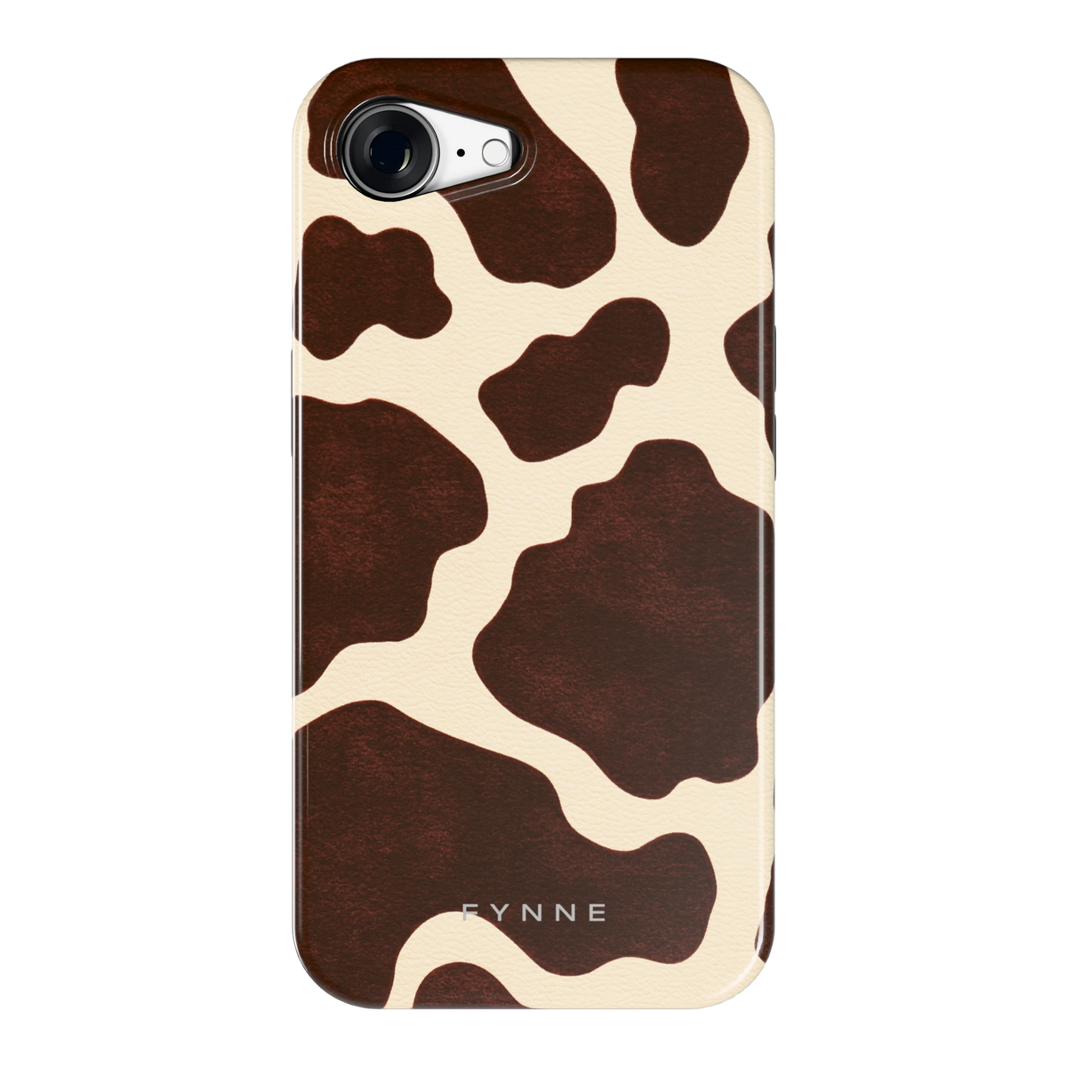 Chocolade Koeienprint hoesje voor iPhone 16e, achterkant
