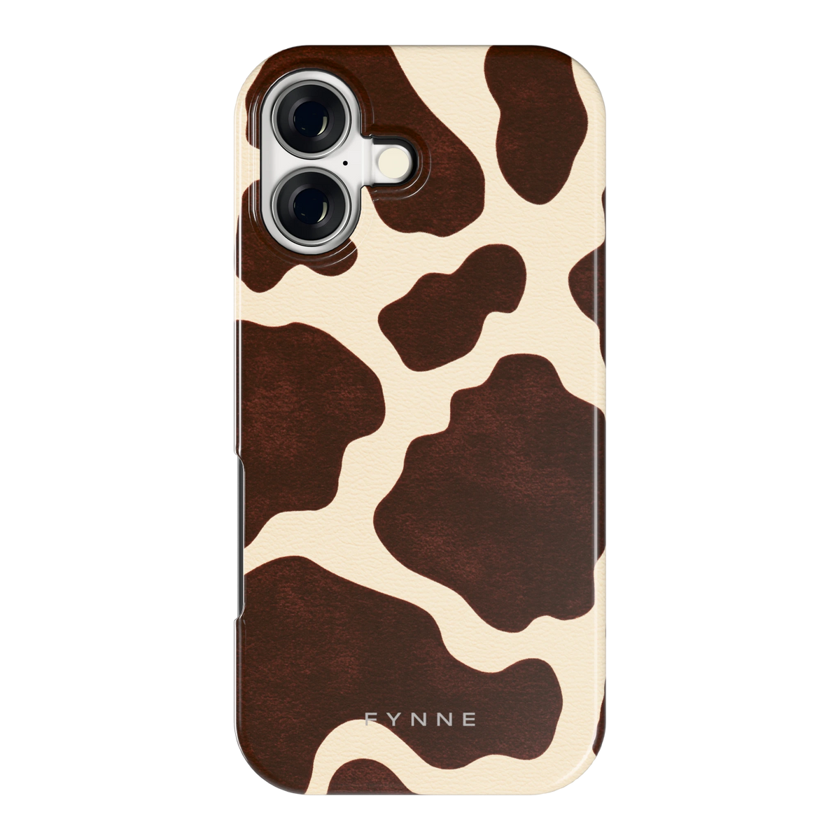 Chocolade Koeienprint hoesje voor iPhone 17, achterkant