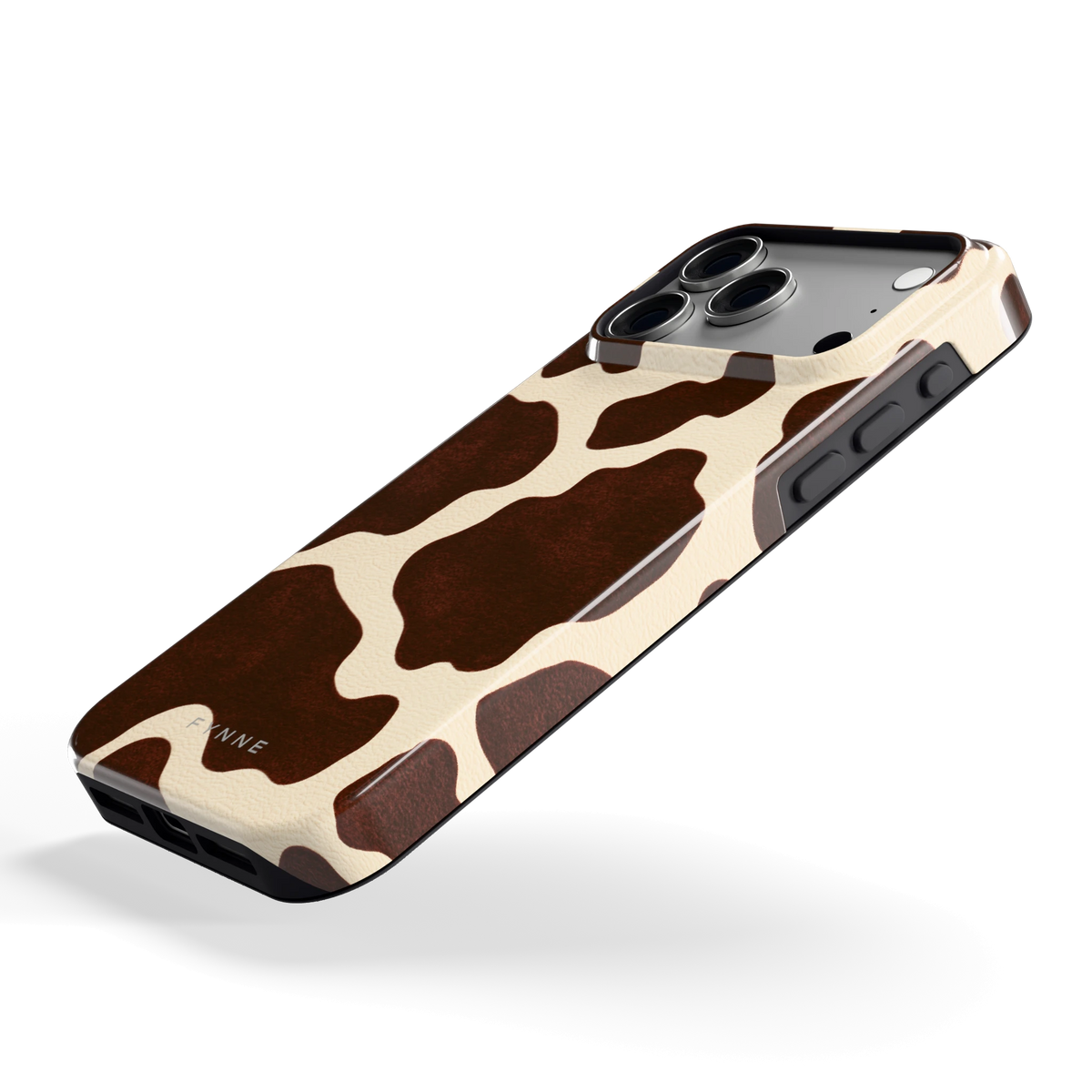 Chocolade Koeienprint hoesje voor iPhone 18 Pro Max, schuin