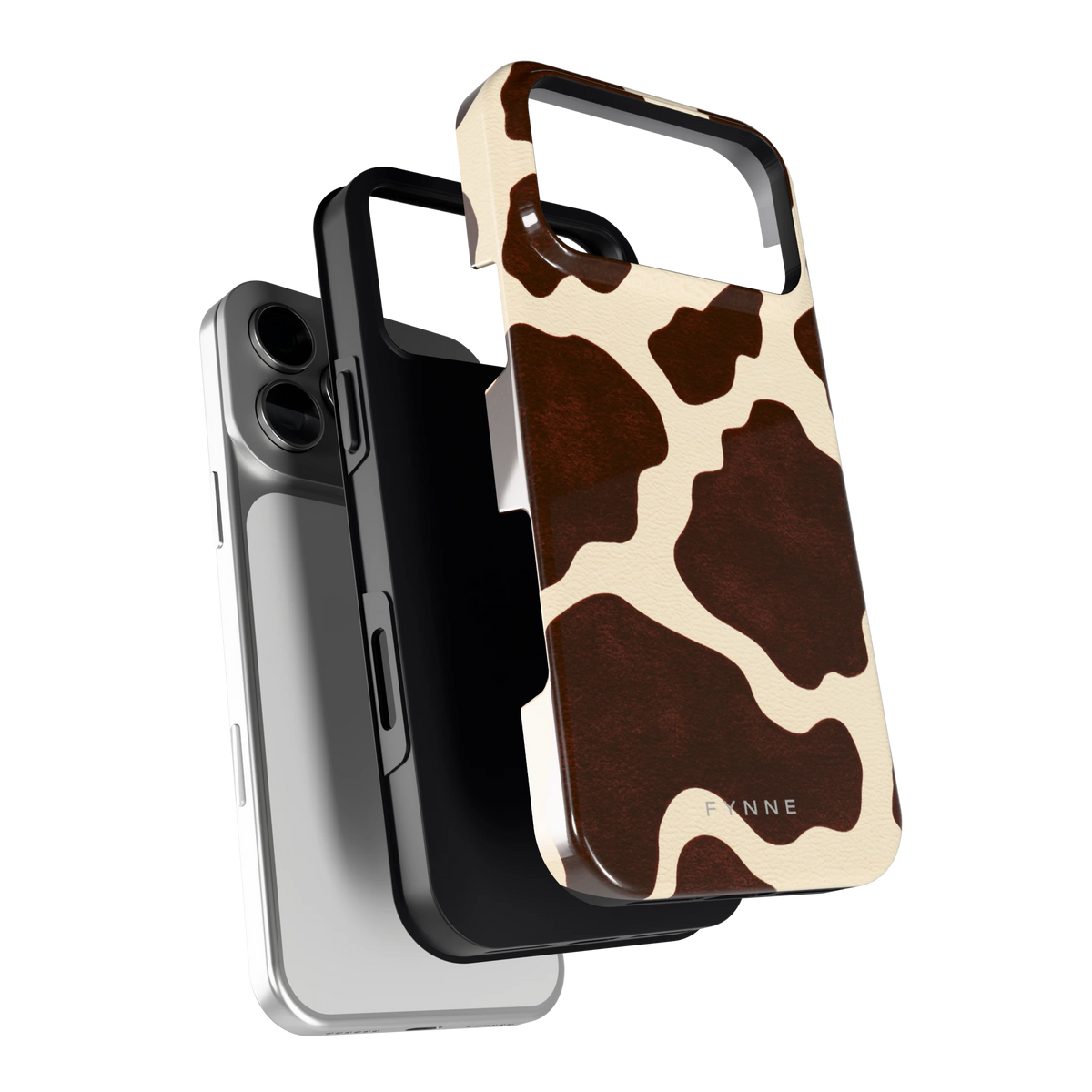 Chocolade Koeienprint hoesje voor iPhone 18 Pro Max, los van de telefoon