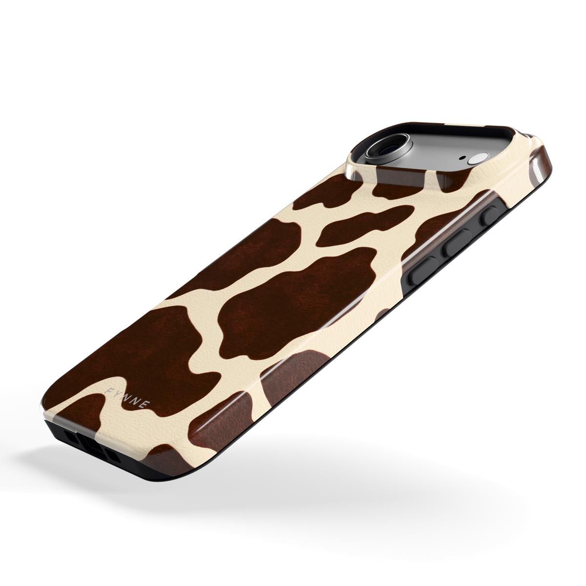 Chocolade Koeienprint hoesje voor iPhone Air, schuin