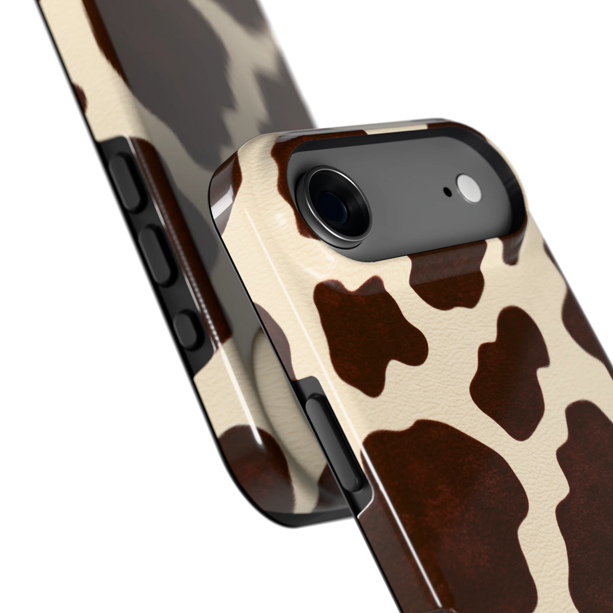Chocolade Koeienprint hoesje voor iPhone Air, close-up