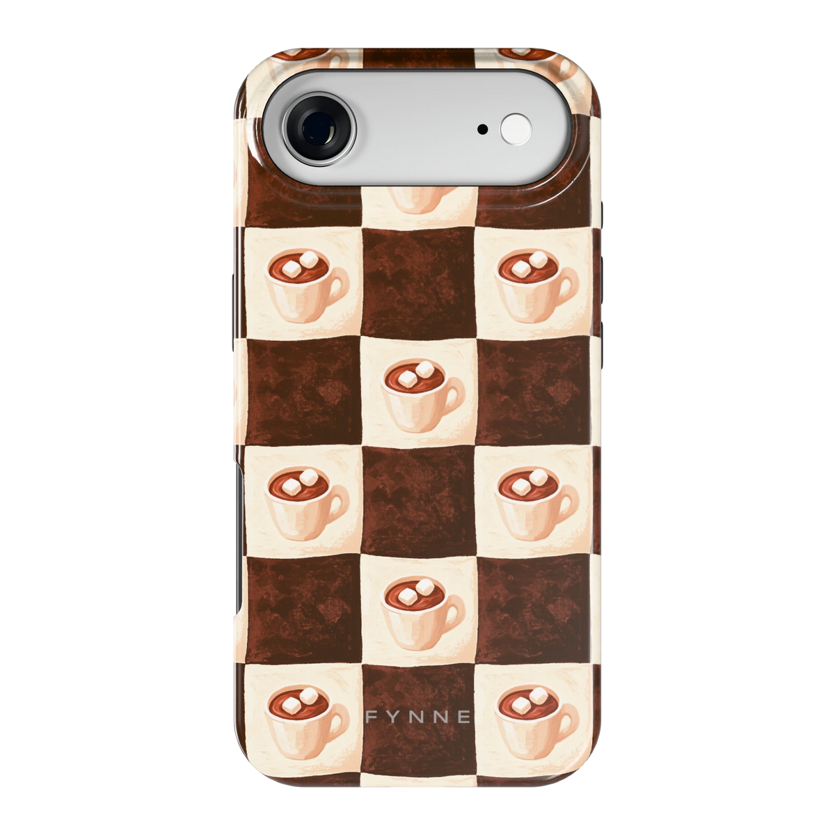Cacao Dambord hoesje voor iPhone Air, achterkant