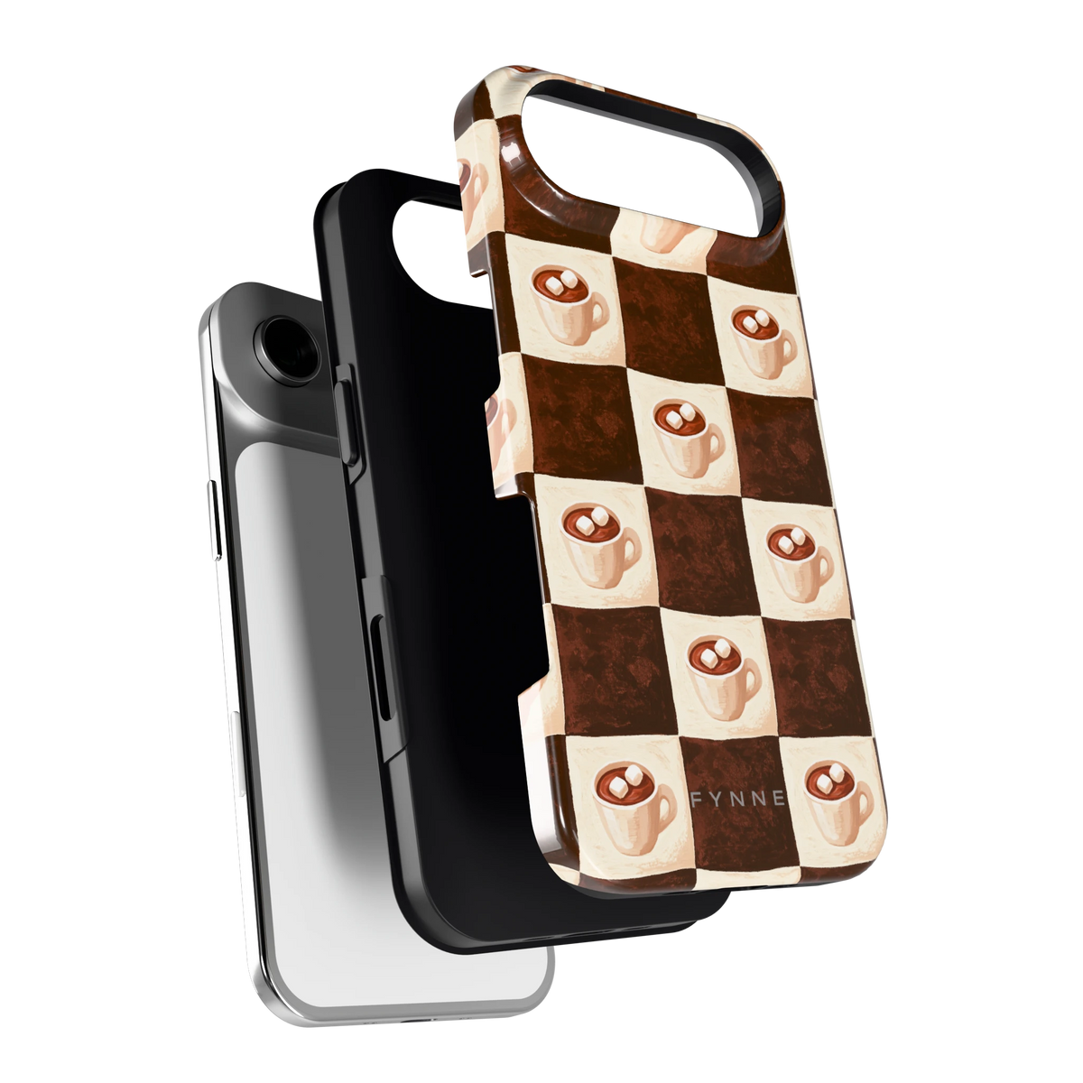 Cacao Dambord hoesje voor iPhone Air, los van de telefoon