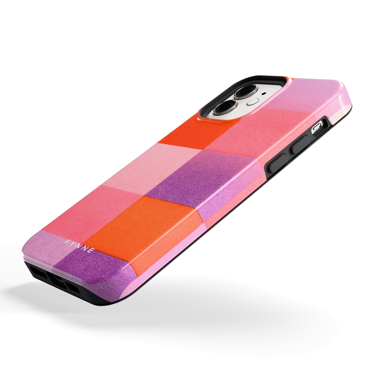 Kleurvlakken Korrel hoesje voor iPhone 12, schuin