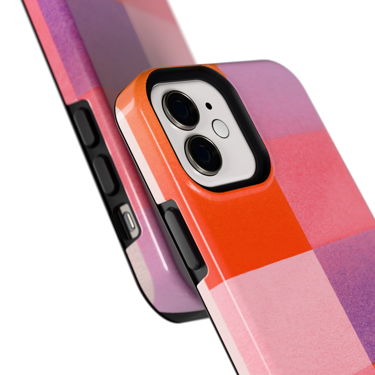 Kleurvlakken Korrel hoesje voor iPhone 12, close-up